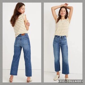 Madewell Slim Wide Leg Crop High Rise Size 26